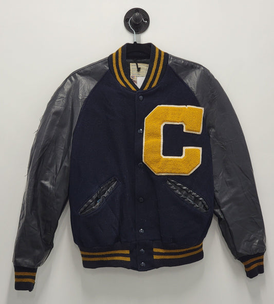 Vintage Leather Varsity Jacket