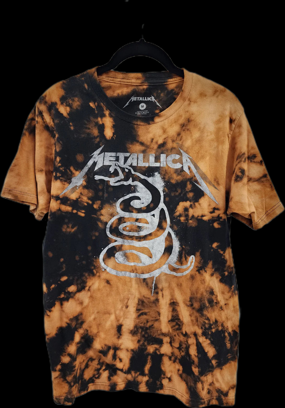  Custom Dye Metallica Band T-Shirt - Medium (M)